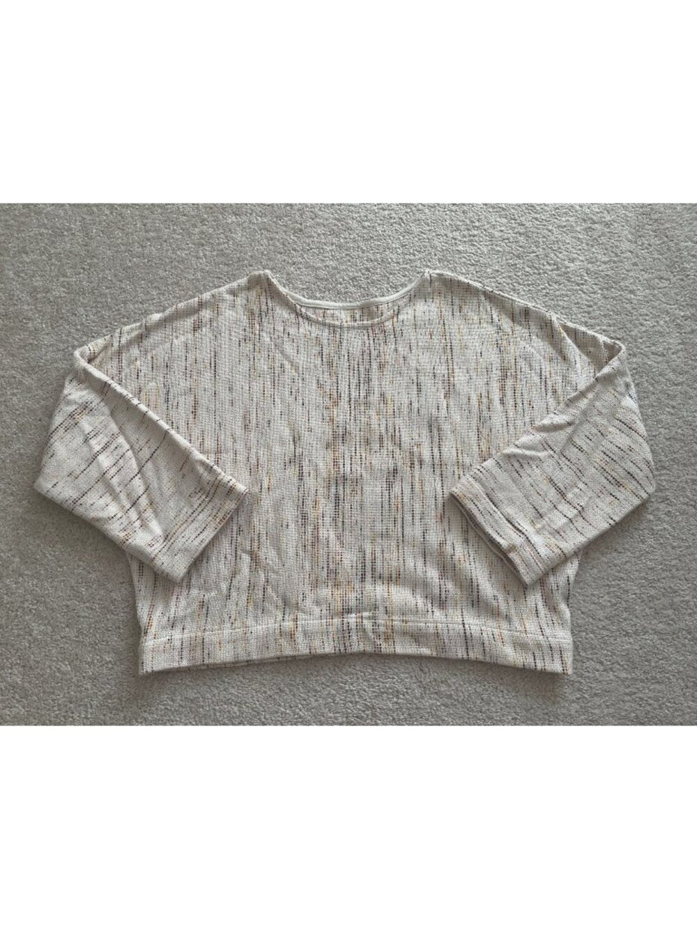 Jamie & the Jones Confetti Top Sweater Pieced T Size MEDIUM Woven